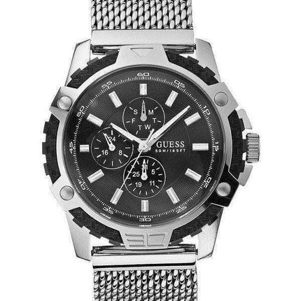 Guess Quartz Stainless Steel Black Dial 50M U17531G Men's Watch