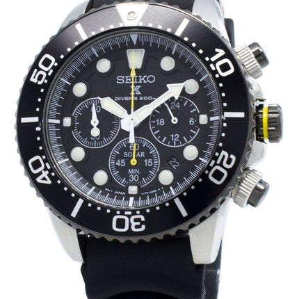 Refurbished Seiko Solar SSC021 SSC021P1 SSC021P Chronograph Diver's 200M Men's Watch