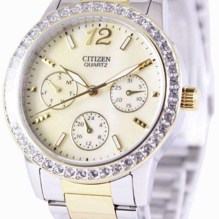 Refurbished Citizen Quartz Swarovski Crystals ED8094-52N Womens Watch