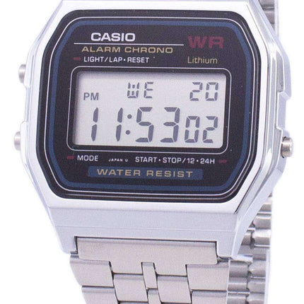Refurbished Casio Digital Alarm Chrono Stainless Steel A159WA-N1DF A159WA-N1 Mens Watch