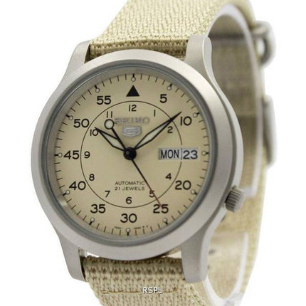 Refurbished Seiko 5 Military Beige Dial Automatic SNK803 SNK803K2 SNK803K Men's Watch