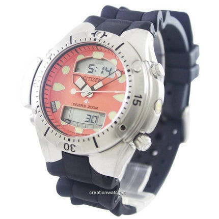 Refurbished Citizen Aqualand Promaster Rubber Strap Orange Dial Quartz Diver's JP1060-01Y 200M Men's Watch