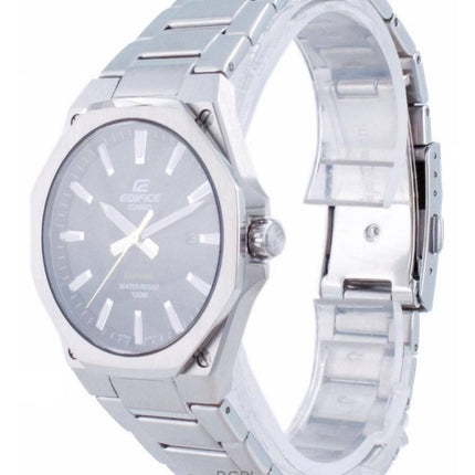 Refurbished Casio Edifice Slim Line Analog Stainless Steel Black Dial Quartz EFR-S108D-1A 100M Men's Watch