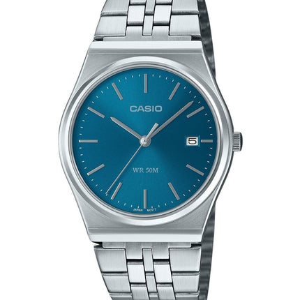 Refurbished Casio Standard Analog Stainless Steel Blue Dial Quartz MTP-B145D-2A2 Men's Watch