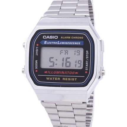 Refurbished Casio Digital Stainless Steel Quartz A168WA-1WDF Unisex Watch