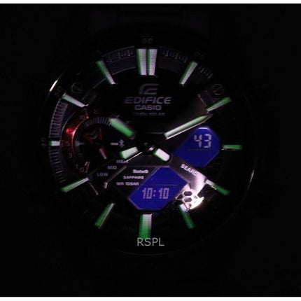 Refurbished Casio Edifice Smartphone Link Analog Digital Tough Solar ECB-S100D-1A 100M Men's Watch