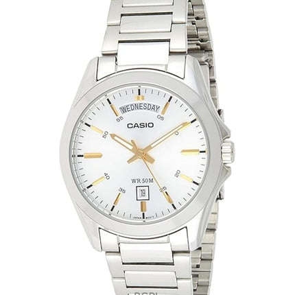 Refurbished Casio Classic Analog Stainless Steel Silver Dial Quartz MTP-1370D-7A2 Men's Watch