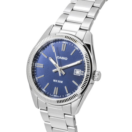 Casio Analog Stainless Steel Blue Dial Quartz UTP-1302PD-2A1V Unisex Watch
