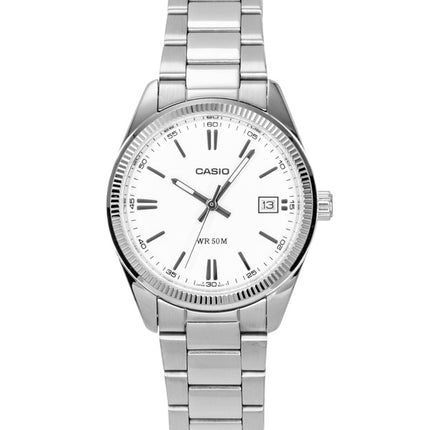 Casio Analog Stainless Steel White Dial Quartz UTP-1302PD-7AV Unisex Watch