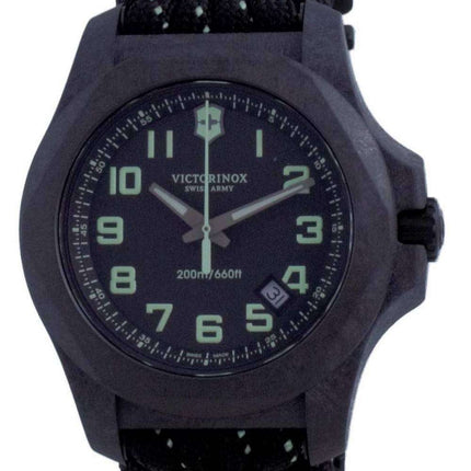 Victorinox I.N.O.X. Carbon Black Textile Divers Quartz 241859 200M Mens Watch