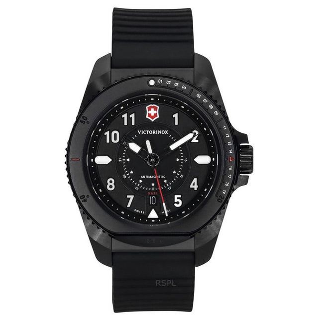 Victorinox Swiss Army Journey 1884 Rubber Strap Black Dial Quartz 241982 200M Men's Watch