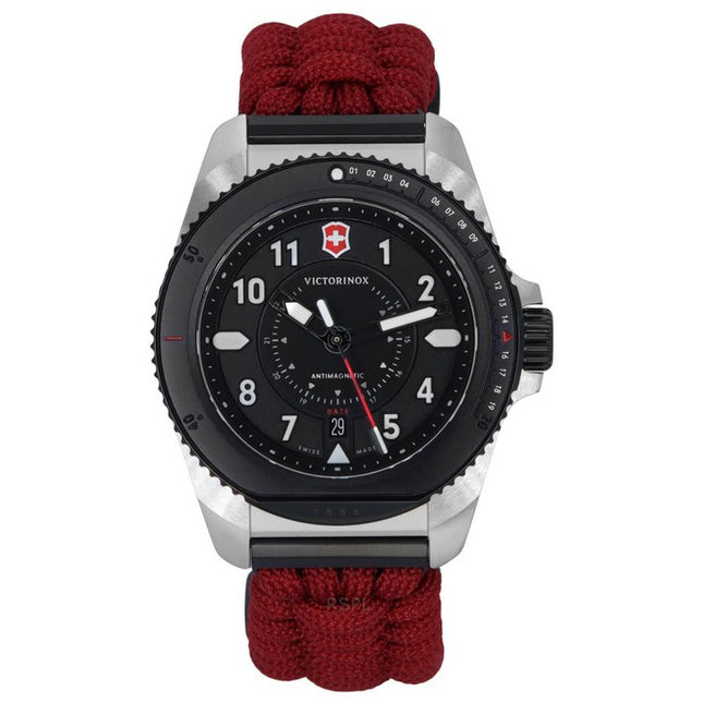 Victorinox Journey 1884 Limited Edition Paracord Strap Black Dial Quartz Diver's 242016-1 200M Men's Watch With Gift Set