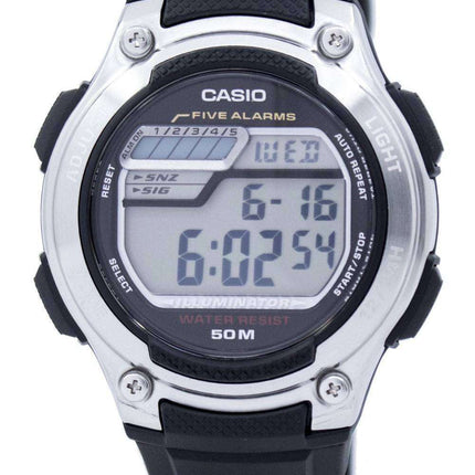 Casio Digital 5 Alarms Illuminator W-212H-1AVDF W-212H-1AV Men's Watch