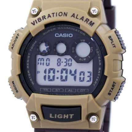 Casio Super Illuminator Vibration Alarm Digital W-735H-5AV W735H-5AV Men's Watch