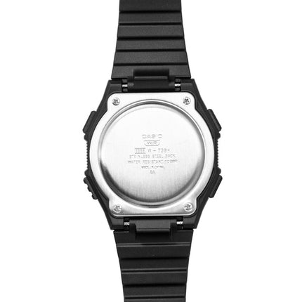 Casio Digital Resin Strap Black Dial Quartz W-738H-1AV 100M Men's Watch