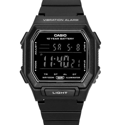 Casio Digital Resin Strap Black Dial Quartz W-738H-1BV 100M Men's Watch