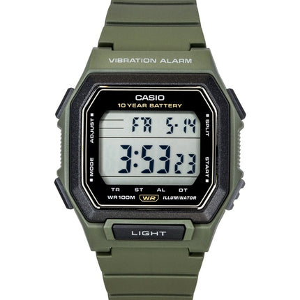 Casio Digital Resin Strap Black Dial Quartz W-738H-3AV 100M Men's Watch