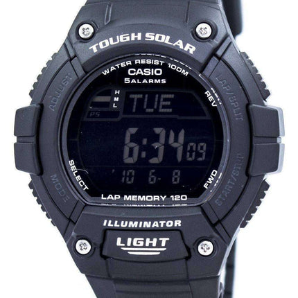 Casio Illuminator Tough Solar Lap Memory Alarm Digital W-S220-1BV Men's Watch