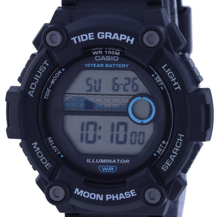 Casio Youth Digital Moon Data Tide Graph WS-1300H-1A WS1300H-1 100M Mens Watch