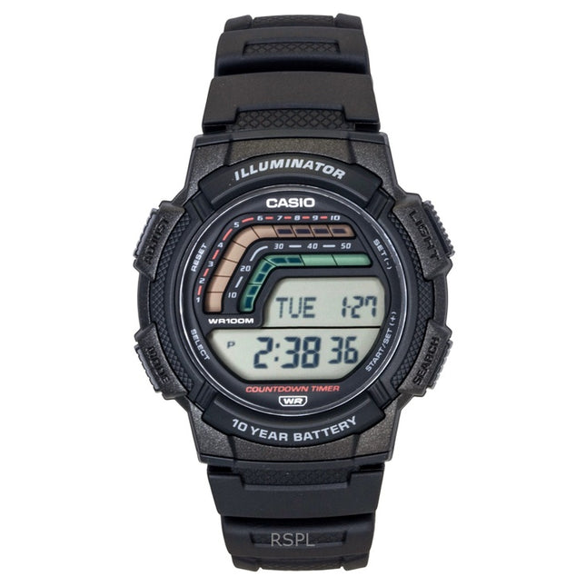 Casio Digital Resin Strap Quartz WS-1800-1AV 100M Men's Watch