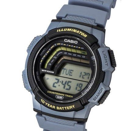 Casio Digital Resin Strap Quartz WS-1800-2AV 100M Men's Watch