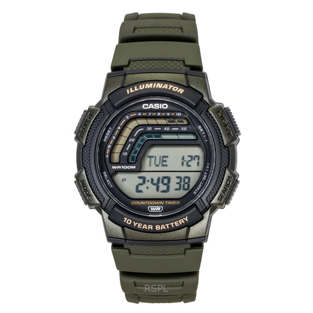 Casio Digital Resin Strap Quartz WS-1800-3AV 100M Men's Watch