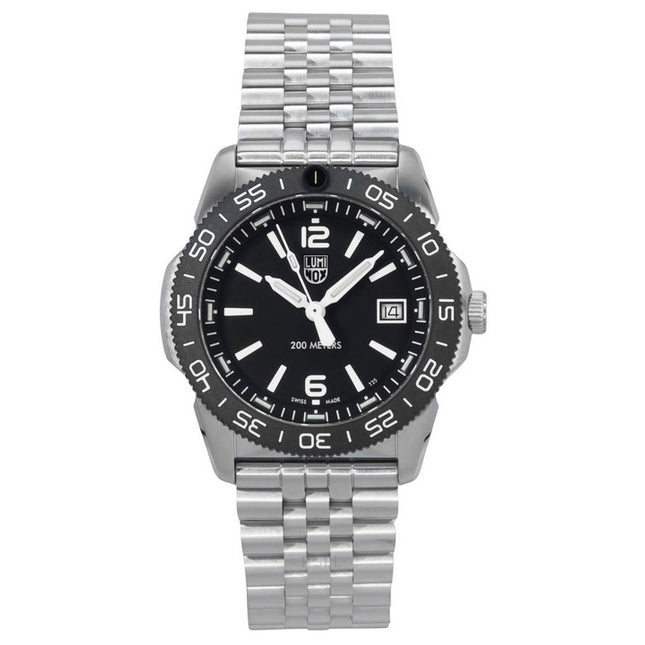 Luminox Pacific Diver Ripple Stainless Steel Black Dial Quartz XS.3122M.1 200M Men's Watch