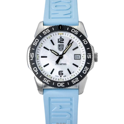 Luminox Pacific Diver Ripple Rubber Strap Mother Of Pearl Dial Quartz Diver's XS.3124M 200M Unisex Watch