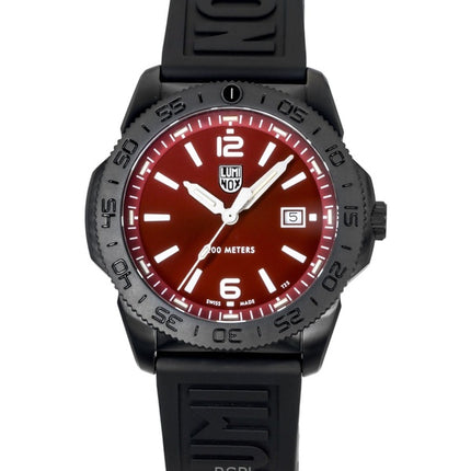 Luminox Pacific Diver Rubber Strap Red Sunray Dial Quartz Diver's XS.3135.B 200M Men's Watch