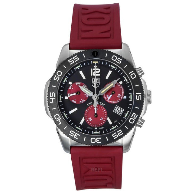 Luminox Pacific Diver Chronograph Rubber Strap Black Dial Quartz XS.3155.1.SET 200M Men's Watch