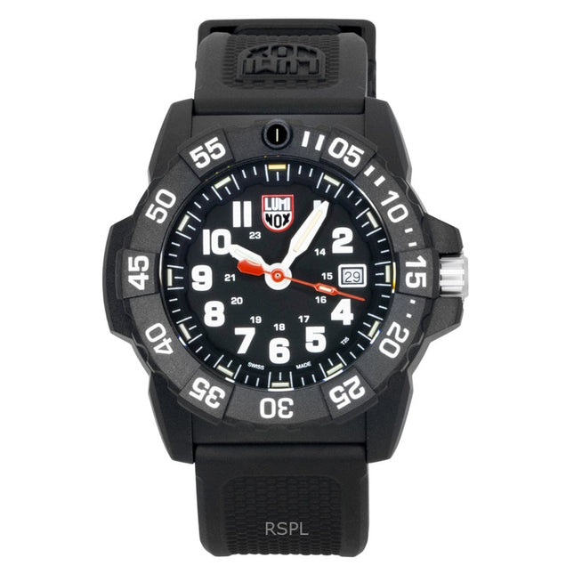 Luminox Navy Seal Rubber Strap Black Dial Quartz Diver's XS.3501.F 200M Men's Watch