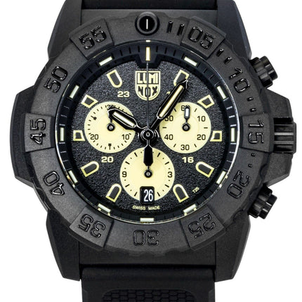 Luminox Navy Seal Chronograph Rubber Strap Black Dial Quartz Diver's XS.3587 200M Men's Watch