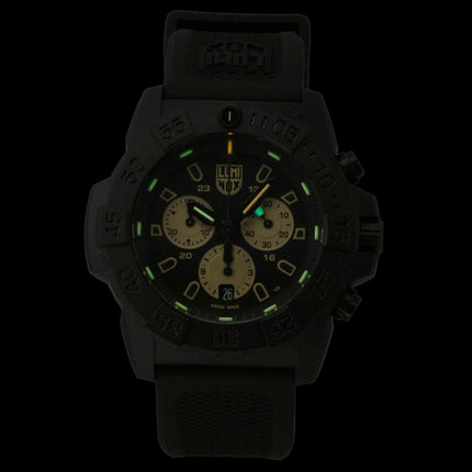 Luminox Navy Seal Chronograph Rubber Strap Black Dial Quartz Diver's XS.3587 200M Men's Watch