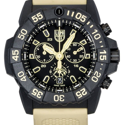 Luminox Navy Seal Chronograph Rubber Strap Black Dial Quartz Diver's XS.3590.NSF.2 200M Men's Watch