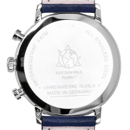 Zeppelin LZ 129 Hindenburg Chronograph Leather Strap Blue Dial Solar 80863n Men's Watch