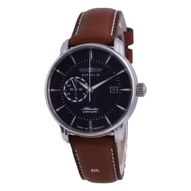 Zeppelin Atlantic Blue Dial Leather Automatic 8470-3 84703 Men's Watch