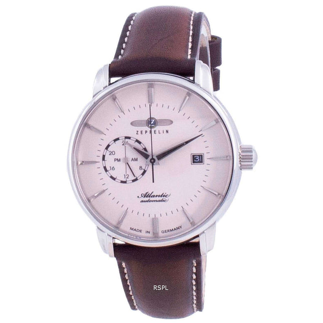 Zeppelin Atlantic Beige Dial Automatic 8470-5 84705 Mens Watch