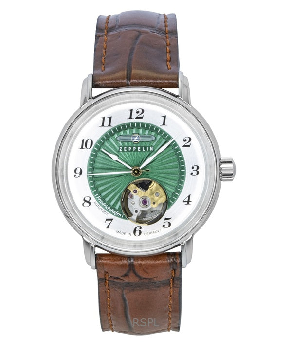 Zeppelin Leder Uhrarmband 22mm – Braun Mit Logo-Prägung & Dornschließe – Herren