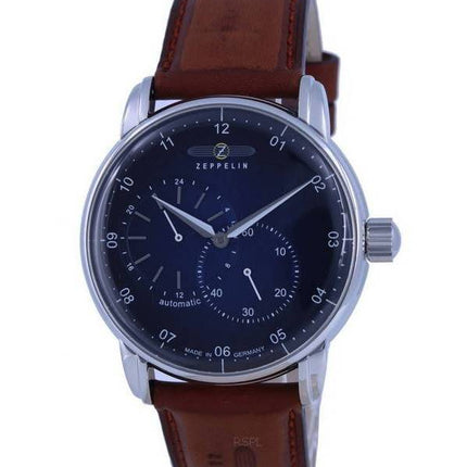 Refurbished Zeppelin New Captain's Line Blue Dial Leather Strap Automatic 8662-3 86623 Men's Watch