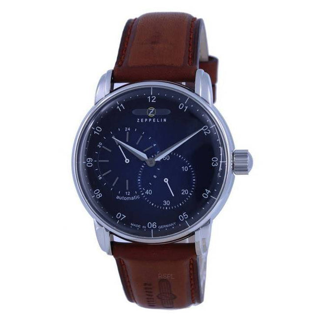 Refurbished Zeppelin New Captain's Line Blue Dial Leather Strap Automatic 8662-3 86623 Men's Watch