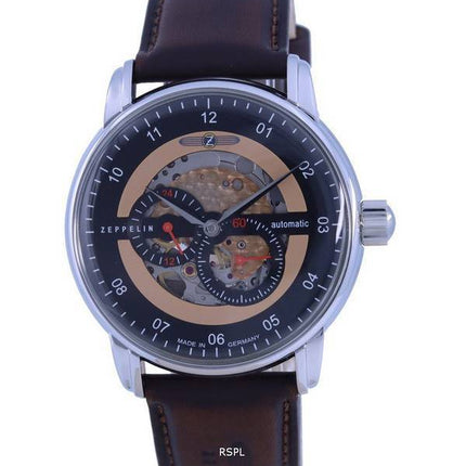 Zeppelin New Captains Line Skeleton Dial Automatic 8664-5 86645 Mens Watch