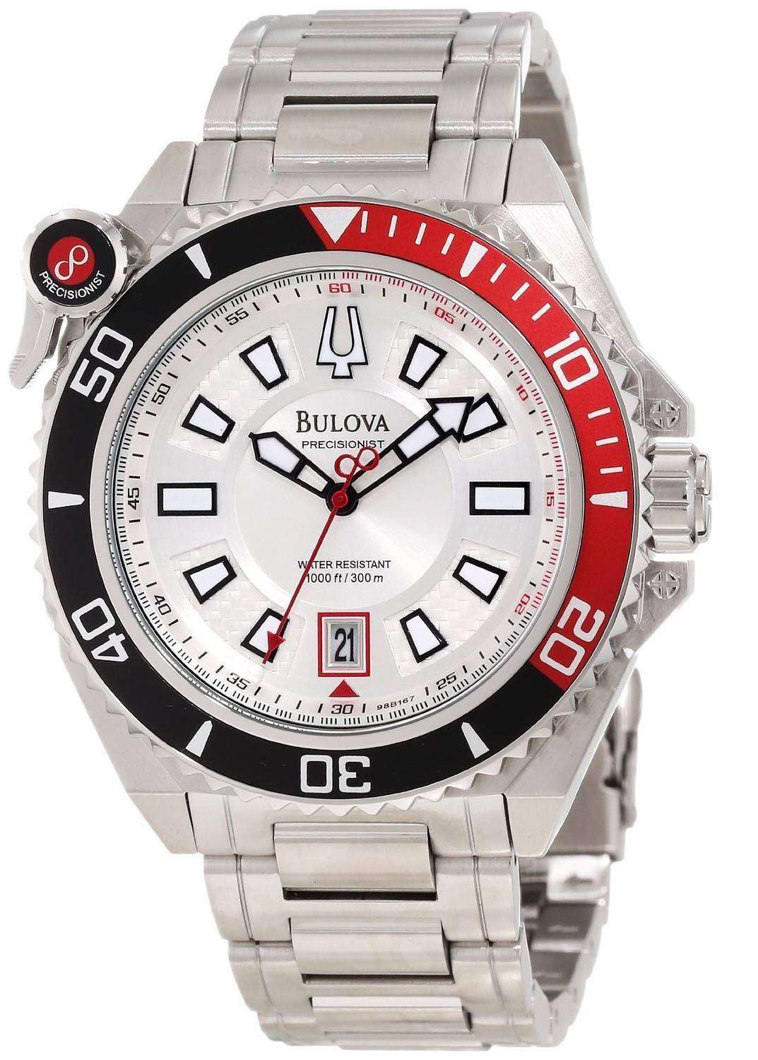 Bulova Precisionist 300M Silver Dial 98B167 Men's Watch - CityWatches.co.uk