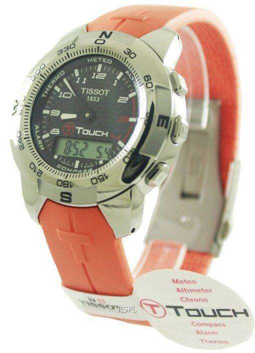 Tissot T-Touch Titanium Orange Rubber T33.7.878.92 Mens Watch