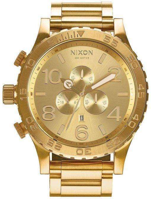 Nixon All Gold Chronograph 300M A083-502-00 Mens Watch