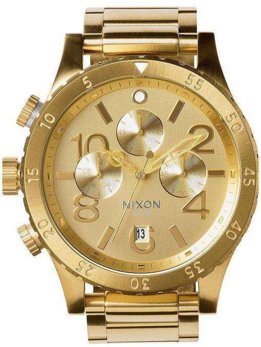 Nixon Quartz Chronograph All Gold 200M A486-502-00 Mens Watch