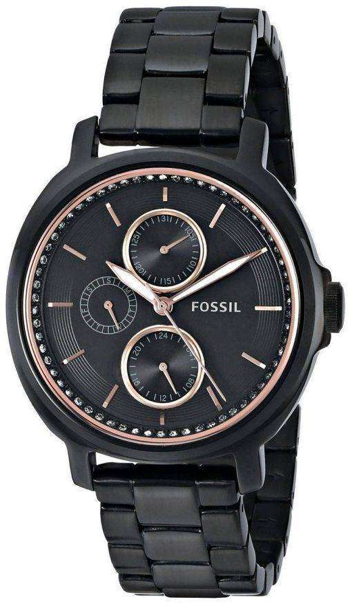 Fossil Chelsey Multifunction Black IP Stainless Steel ES3451 Womens Watch