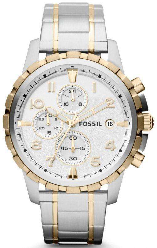 Fossil Dean Chronograph Two-Tone Stainless Steel FS4795 Mens Watch