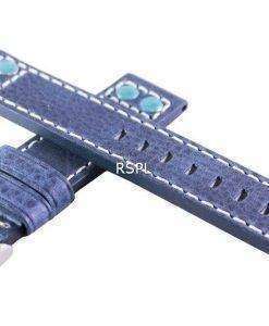 Blue Ratio Brand Leather Strap 20mm For SKX007, SKX009, SKX011, SRP497, SRP641