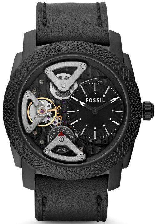 Fossil Mechanical Twist Black Leather ME1121 Mens Watch