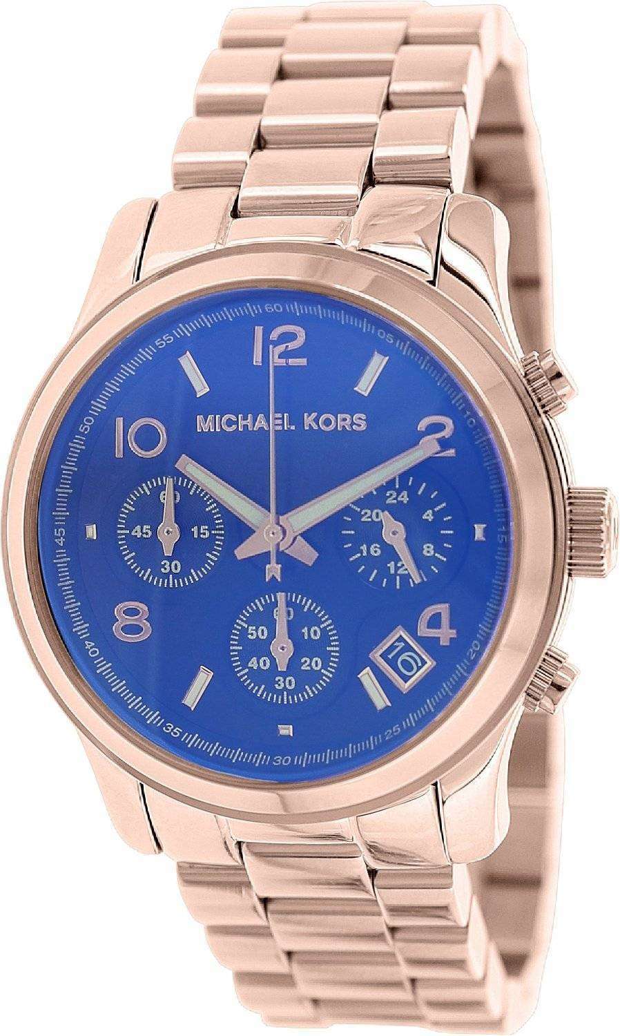 MICHAEL Michael Kors Michael Kors Parker Chronograph Leather Watch 39mm   Nordstrom  Watches women michael kors Blue and gold watch Handbags michael  kors